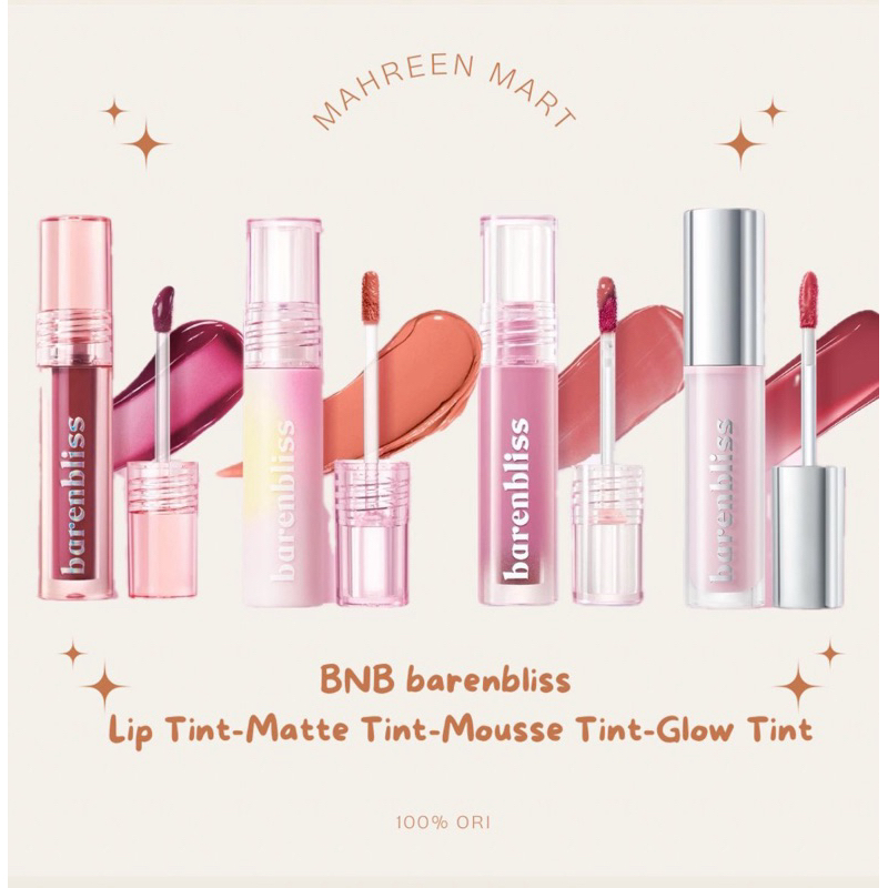 BNB barenbliss Best Selling Gorgeous Lips - Lip Tint/Matte Tint/Mousse Tint/Glow Tint