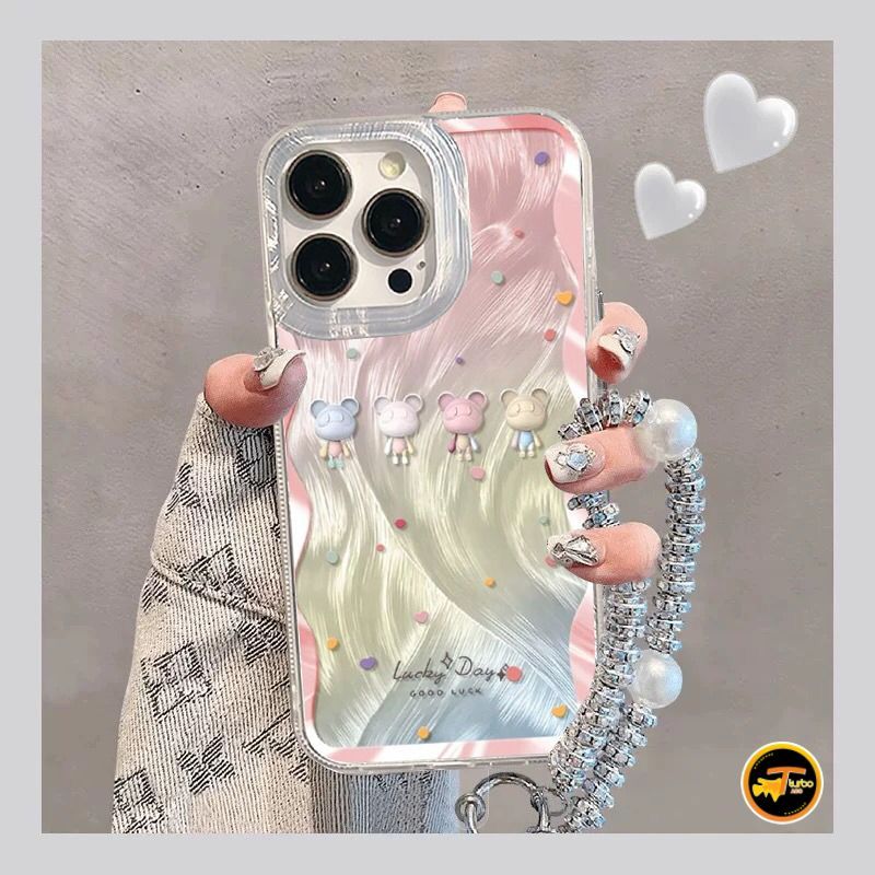 GL063 Gradient Feather Case Lucky Day With Charm Hardcase Casing Hp Compatible For SAMSUNG A03s A03 