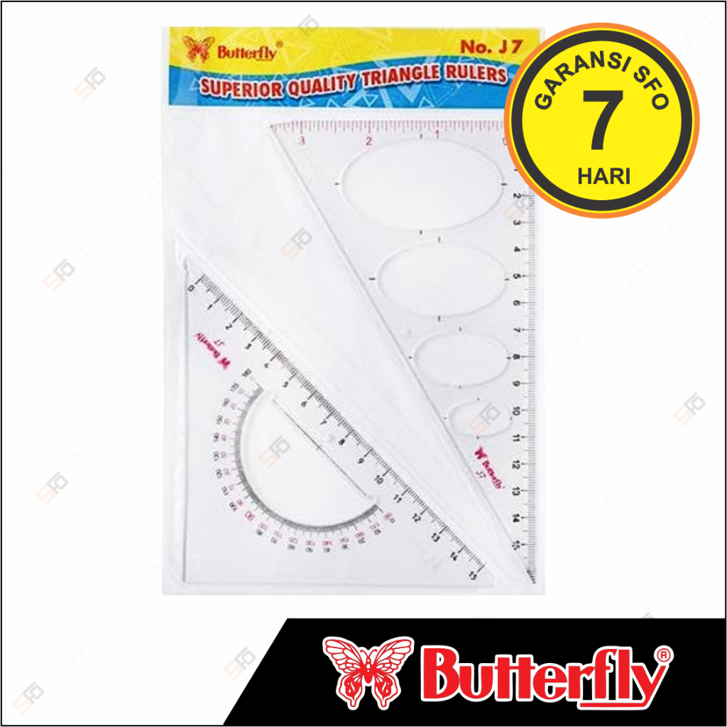 

Penggaris Segitiga Butterfly J7