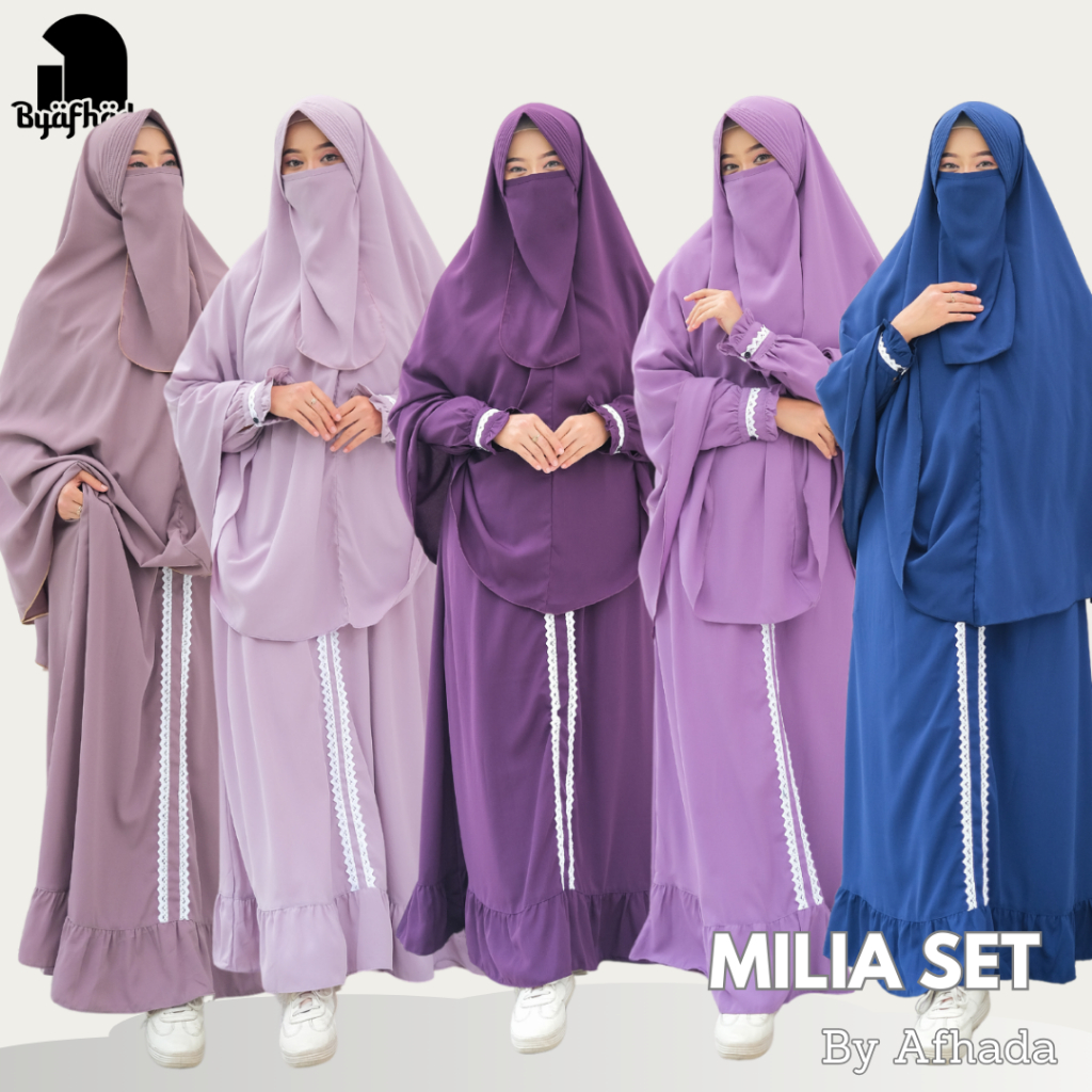 Byafhada Gamis Cadar Milia Baju & hijab Syari Free Niqab Terbaru