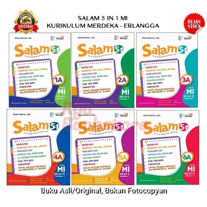 Original SALAM 5 in 1 Jld.1A - 6A | Merdeka | Erlangga
