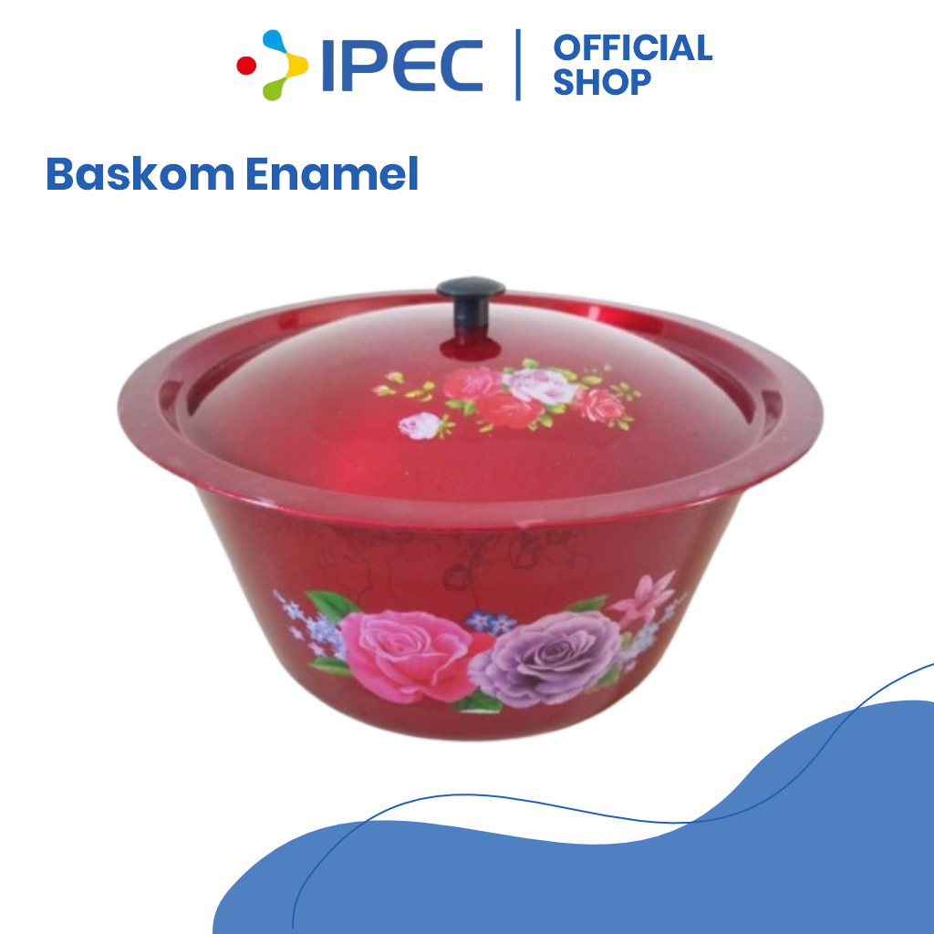 Baskom Tutup Enamel Motif / Baskom Enamel Warna / Baskom Murah / Baskom + Tutup