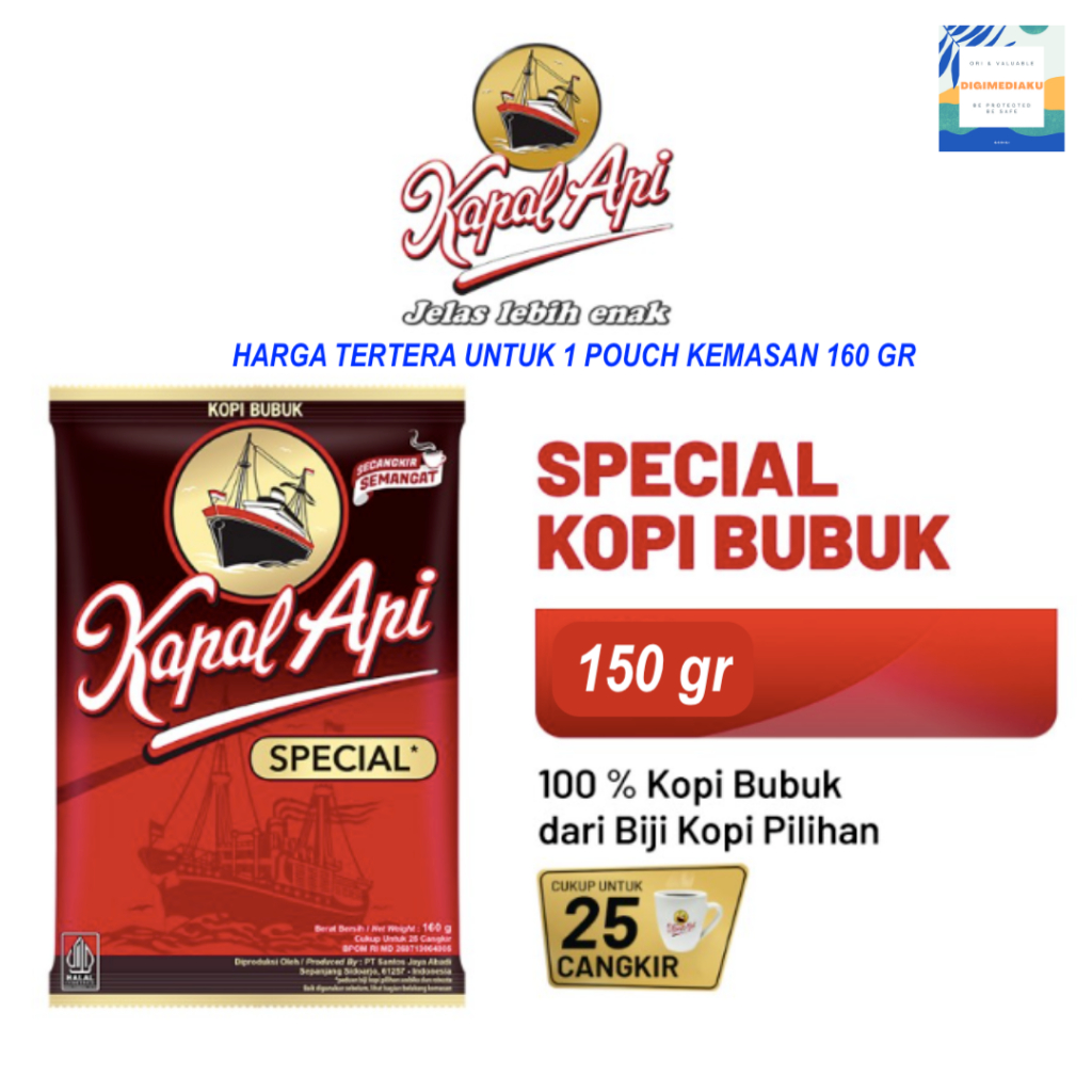 

KOPI KAPAL API Special Merah 150gr Kopi Kapal Api Special 150gr