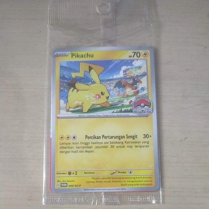 Kartu Promo Pikachu World Championship TCG Indo / Kartu Detektif pikachu tcg japan detective pikachu