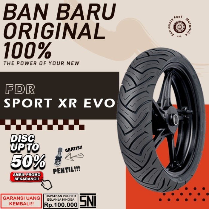 Ban Motor Tublessss Ring 18 FDR XR EVO Ring 18 Ban Depan Belakang Motor Ninja Tiger Thunder  Ring 18