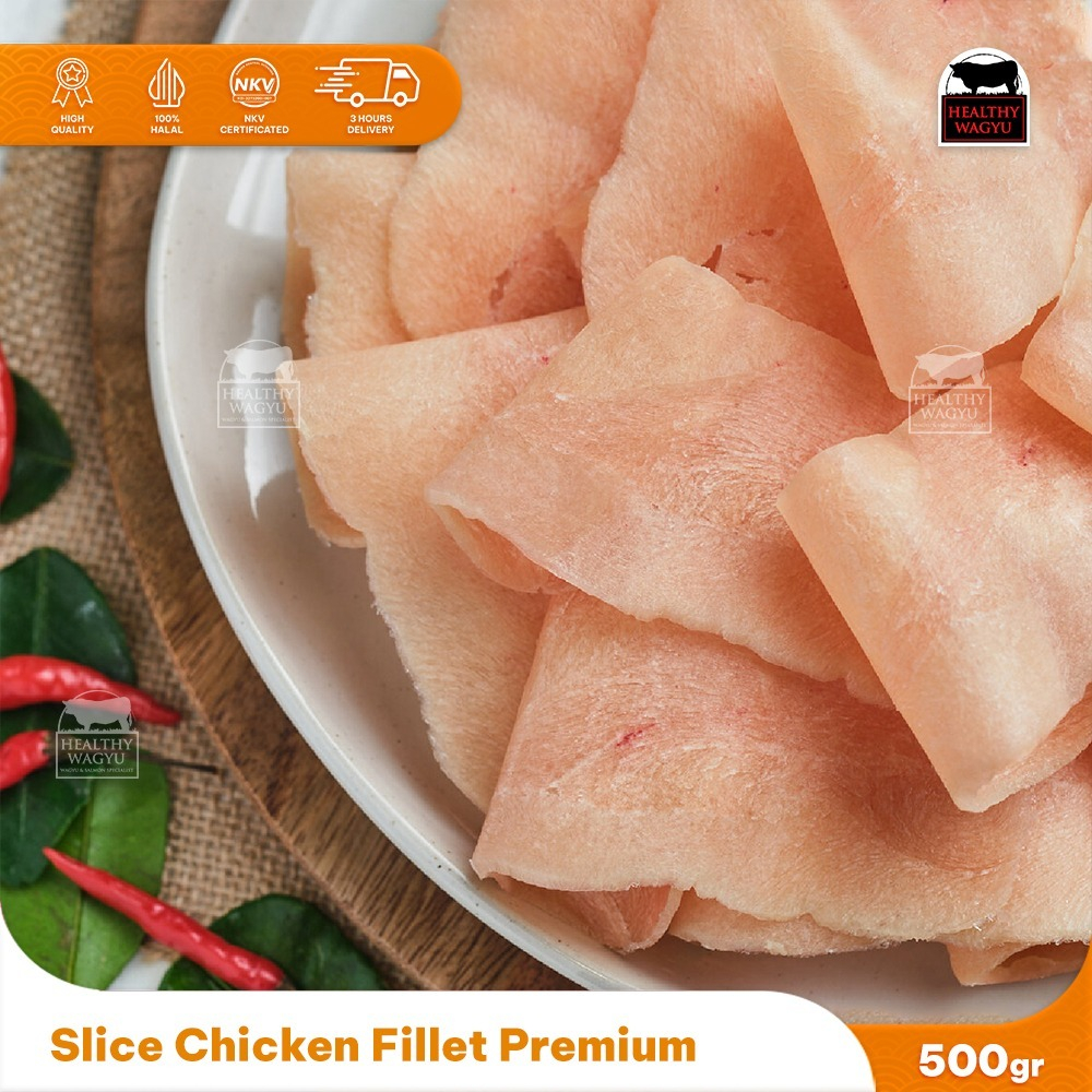 

Slice Chicken Fillet Daging Ayam Slice Tipis 500gr Healthy Wagyu