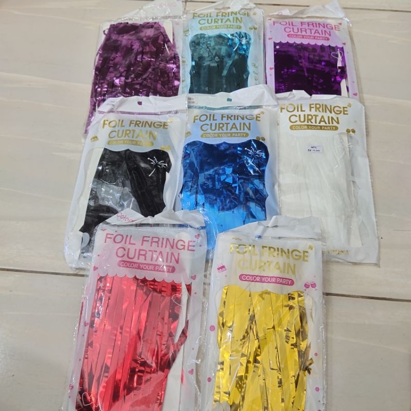 Tirai Dekorasi ultah / Tirai Curtain dekorasi ulang tahun _Tirai Foil  Ulang tahun