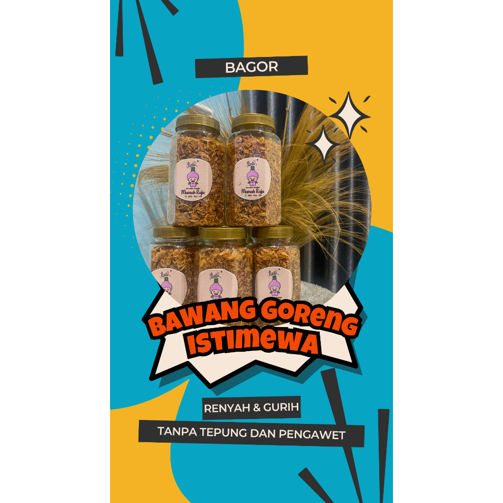 

MAMAH RAJA - BAWANG GORENG ASLI TANPA TEPUNG DAN BAHAN PENGAWET