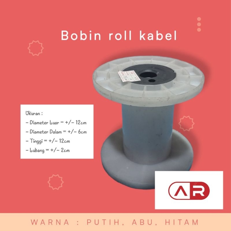 tempat gulungan roll kabel / bobbin kabel, tali, kawat, benang