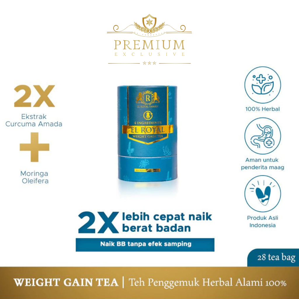 

El Royal Weight Gain Tea - Teh Herbal Alami Untuk Menaikan Berat Bada 2x Lebih Cepat Tanpa Efek Samping