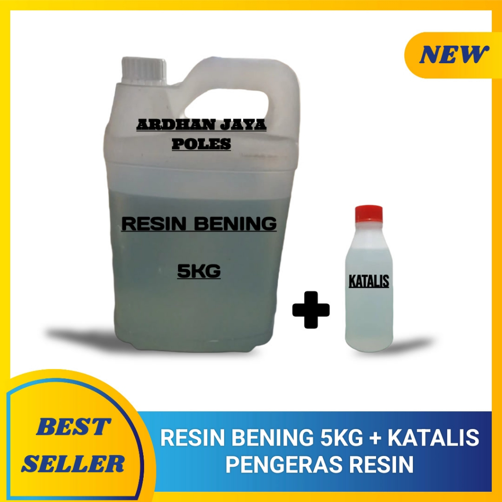 Resin Bening Original Resin 5kg + KATALIS