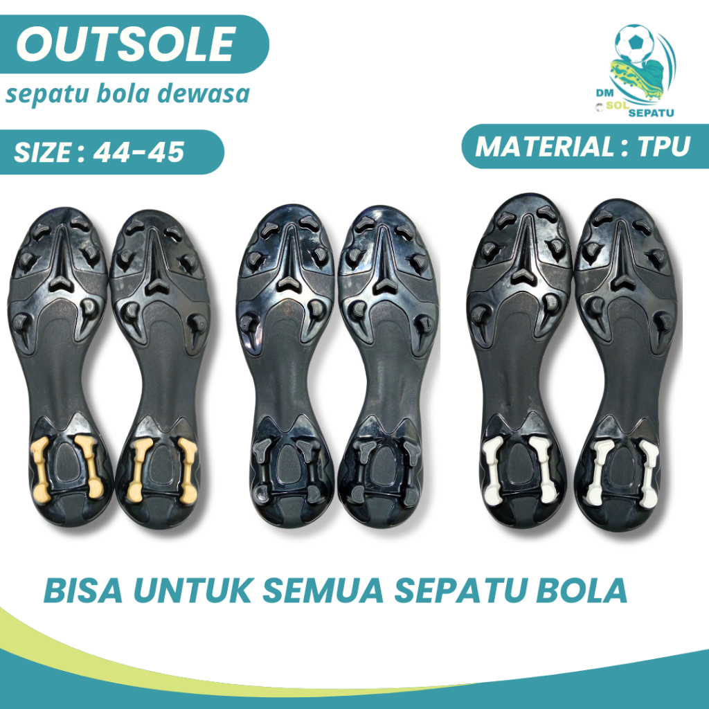 Outsole Sol Bola Jumbo | Outsol Telapak Sepatu Bola Jumbo Polos 44-45