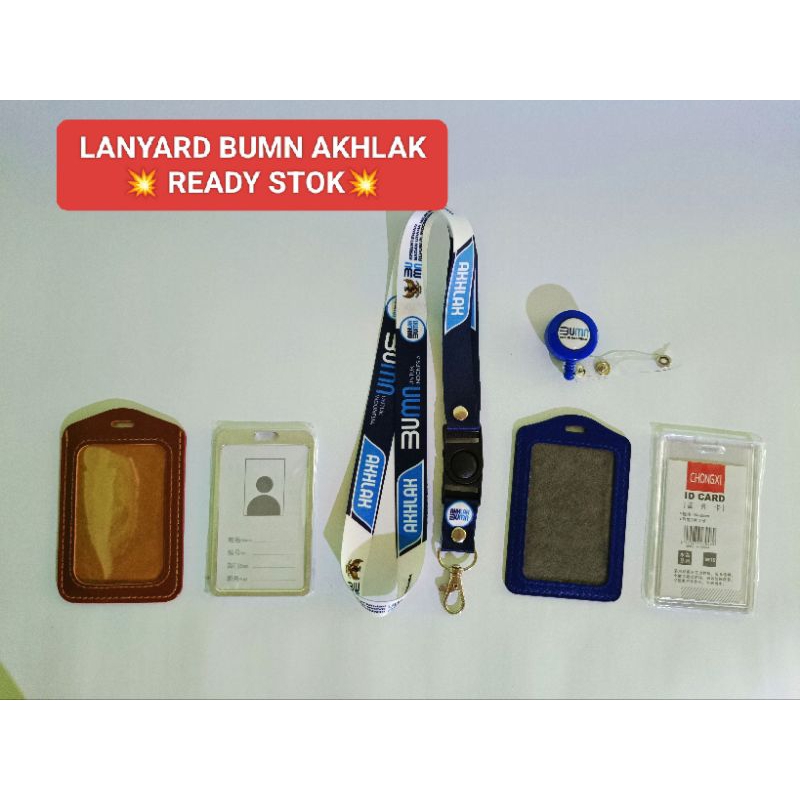 

tali id card BUMN akhlak terbaru [READY STOK] Lanyard printing satuan