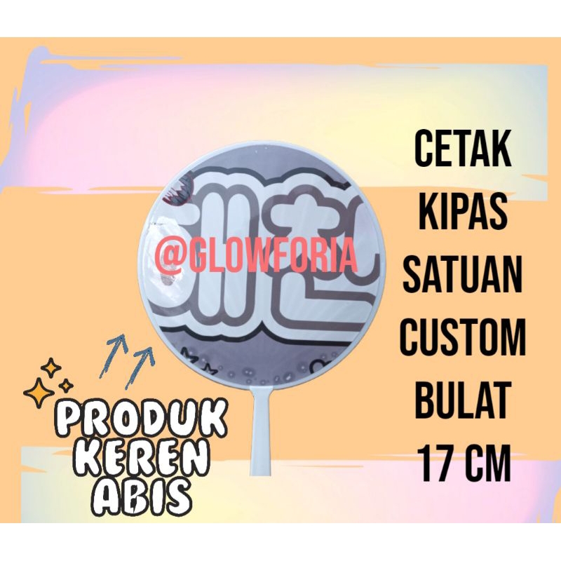 CUSTOM SATUAN KIPAS UCHIWA Full Bulat 17 cm STRAY KIDS KIPAS kerang Handfan Kipas STRAYKIDS