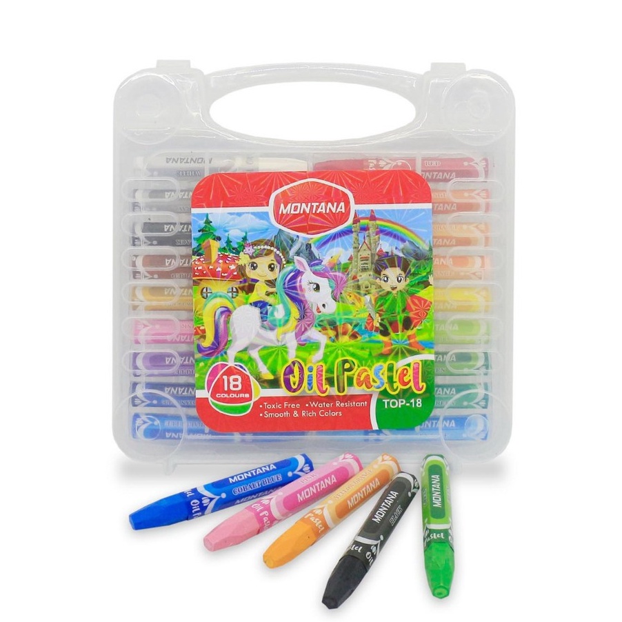 

DISKON HEBOH HINGGA 5 MONTANA Oil Pastel Krayon Minyak MONTANA TOP18B 18 Warna Colors