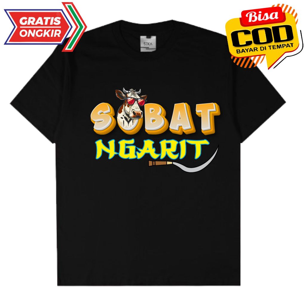 ( 1 - 11 TAHUN ) DESAIN TERBARU SOBAT NGARIT SAPI : BAJU KAOS ANAK SOBAT NGARIT IYUN PETERNAK SAPI (