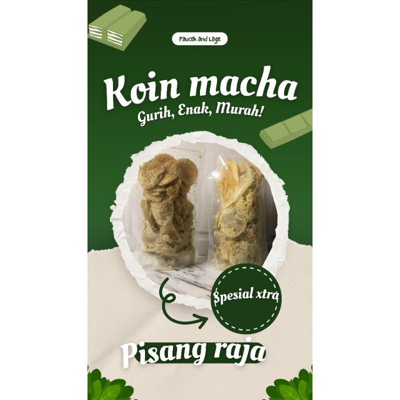 

keripik koin pisang mcha/gurih asli/manis pas di lidah/mantul/50gr