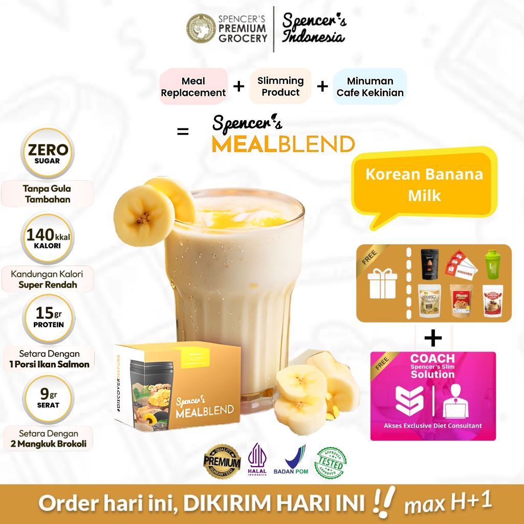 

Spencer's MealBlend Korean Banana Milk - Diet Rendah Kalori Solusi Langsing