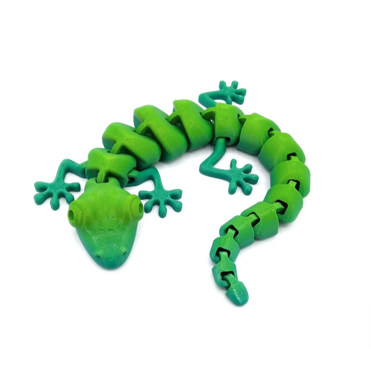 Cuero Articulated Gecko Lizard Toy Mainan Anak Gecko Fleksibel Artikulasi tokek mainan edukasi
