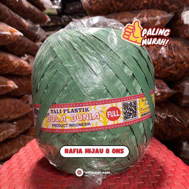 

[800 GRAM] RAFIA BOLA DUNIA HIJAU
