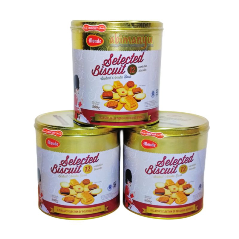 

biskuit monde selected gold 800 gram kemasan kaleng