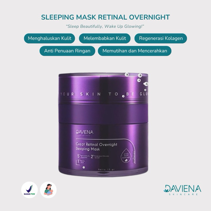 RETINAL DAVIENA | GREAT RETINAL OVERNIGHT | SLEEPING MASK | RETINAL UNGU