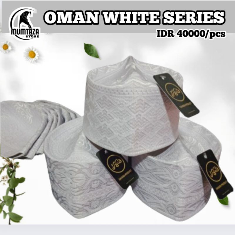 Peci songkok oman bangladesh putih polos