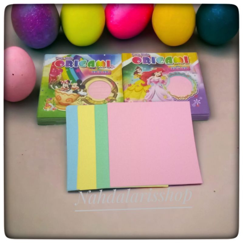 

Kertas lipat warna 2sisi/kertas lipat origami new star box 12x12