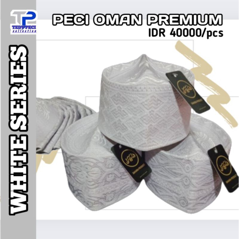 Peci Songkok Oman Bangladesh Putih Polos Original