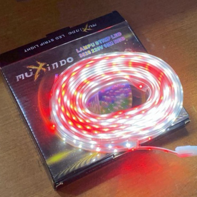 LAMPU LED STRIP WARNA MUXINDO 220V 10M RGB