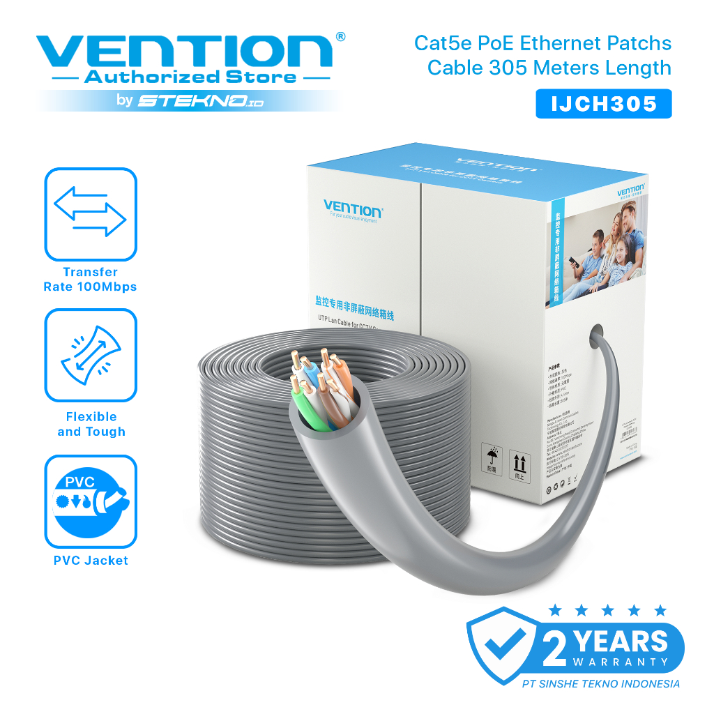 VENTION Kabel Lan UTP Cat5e Cat5 Cat 5 RJ45 Ethernet 305M