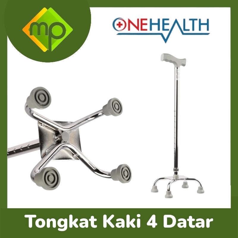 Tongkat Kaki 4 Datar  Alat Bantu Jalan Orang Tua  Tongkat Orang Tua