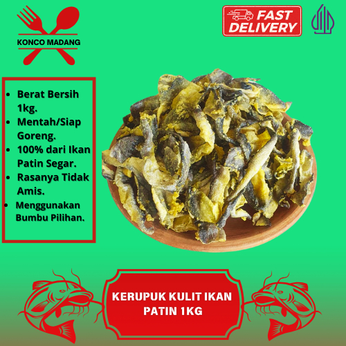 

(ASLI) KERUPUK KULIT IKAN PATIN MENTAH 1KG ORIGINAL SIAP GORENG