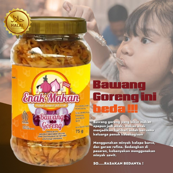 

Bawang Goreng Asli Tanpa Tepung 1 Toples isi 75 gram