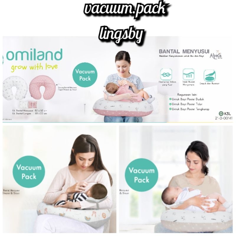 omiland bantal menyusui alpaca/rainbow vacum series