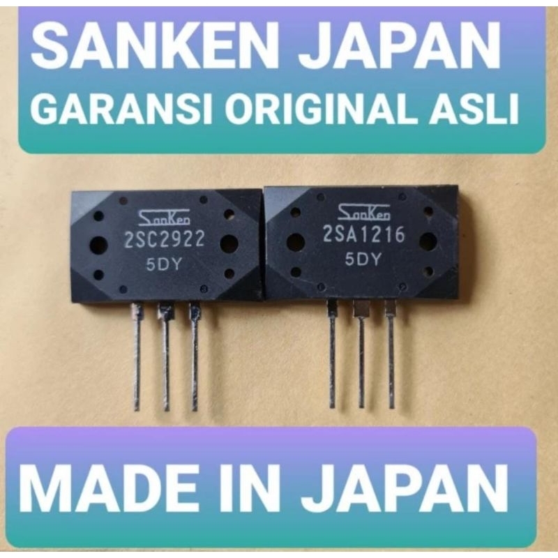FINAL SANKEN 5DY 2SC2922 & 2SA1216 2SC 2922 1216 5DY TRANSISTOR