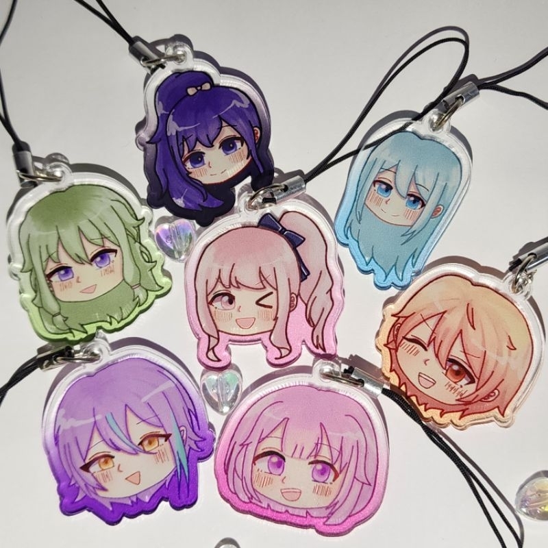 [SASA LELE SALE]Gantungan kunci akrilik Project Sekai Phonestrap pjsk Emu otori Kamishiro Rui Akiyam