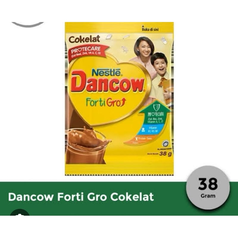 

Susu Bubuk Dancow Fortigro Cokelat 38gr Susu Rasa Coklat