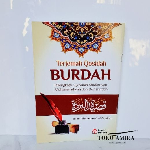 Burdah Qosidah Burdah Terjemaha.dan Latin ukuran Besar A5 Mihrab