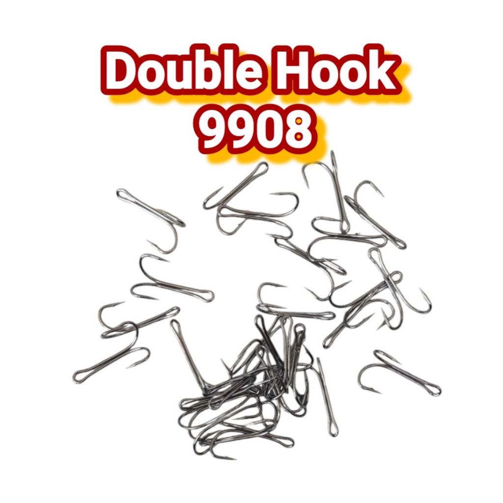 DOUBLE HOOK 9908 DOUBLE HOOK 4# 1# & 1/0  Isi 50 pcs