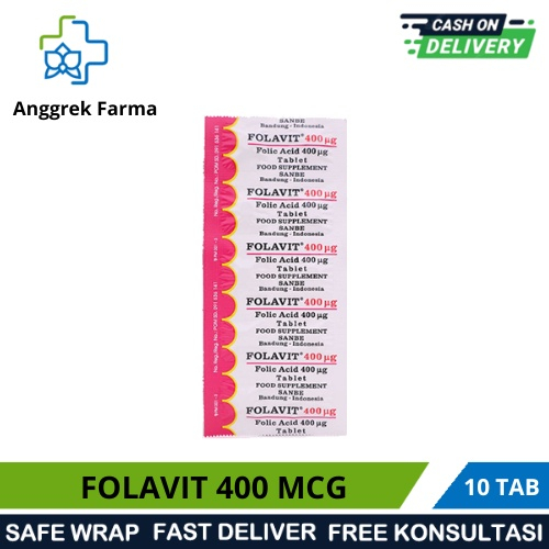 FOLAVIT TABLET 400 mcg 10'S/VITAMIN ASAM FOLAT TABLET/ASAM FOLAT TABLET/ASAM FOLAT 4 MG TABLET