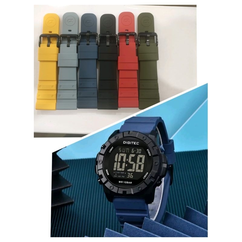 strap rubber tali jam tangan digitec 5201 - tali karet jam tangan digitec DG-5201