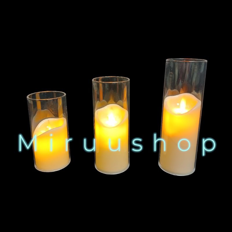 Lilin elektrik LED premium hias korea aesthetic lilin natal lilin altar lampu tidur korea model akri