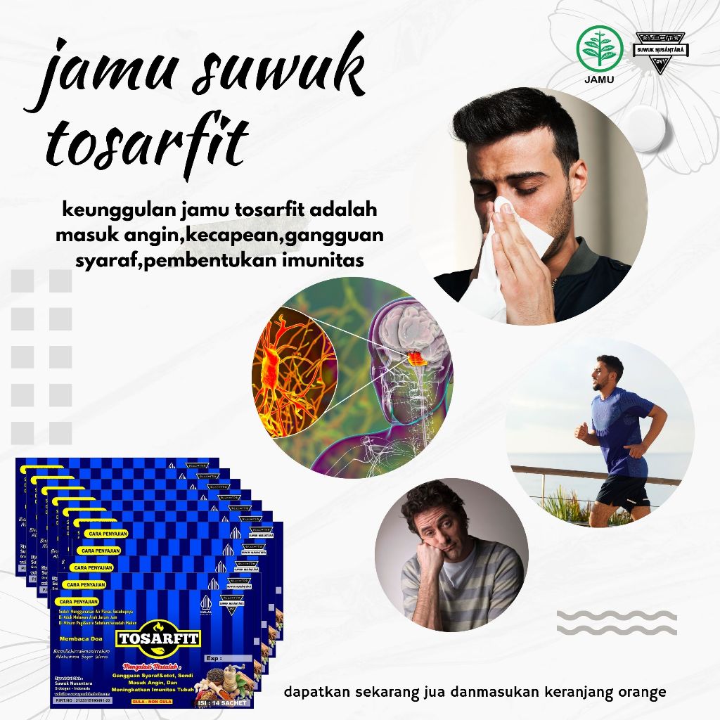 

jamu tosarfit mengatasi masuk angin & kembung Gangguan Syaraf BADAN TEPAR KECAPEAN TERMURAH