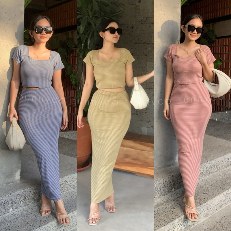 SELYN ONE SET WANITA/ ATASAN ROK REMAJA/ OUTFIT SETELAN