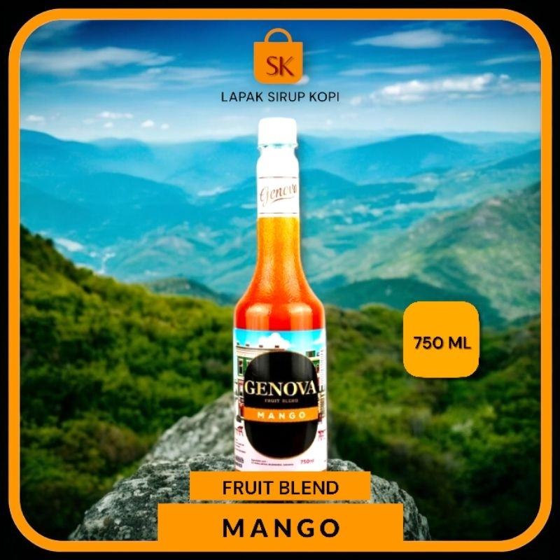 

Mango Fruit Blend Genova 750ML -Puree mango -Puree genova rasa mangga asli