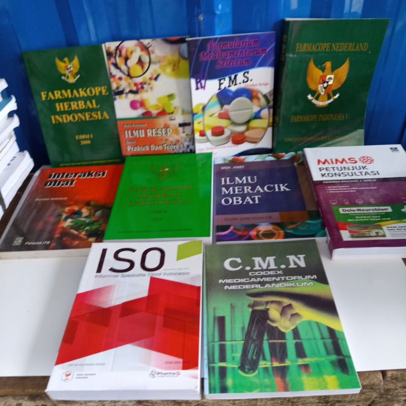 buku farmasi farmakope herbal Indonesia buku penuntun ilmu resep formularium Medika methorum selectu