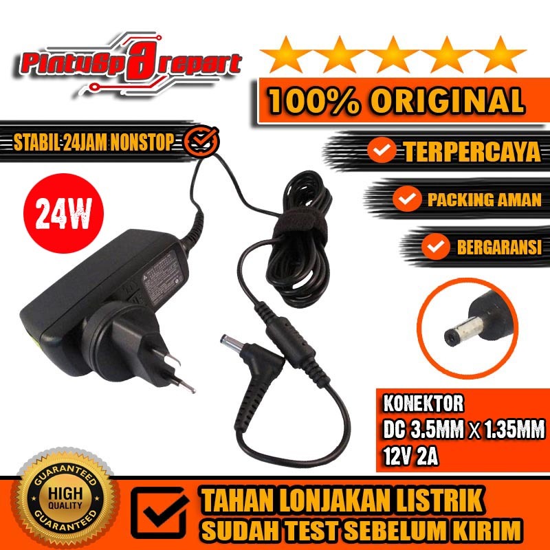 (Genuine 12V 2A 24W) Casan Adapter Charger Adaptor Original Axioo Mybook Pro C2 N1469P0ET N10 11+ 14