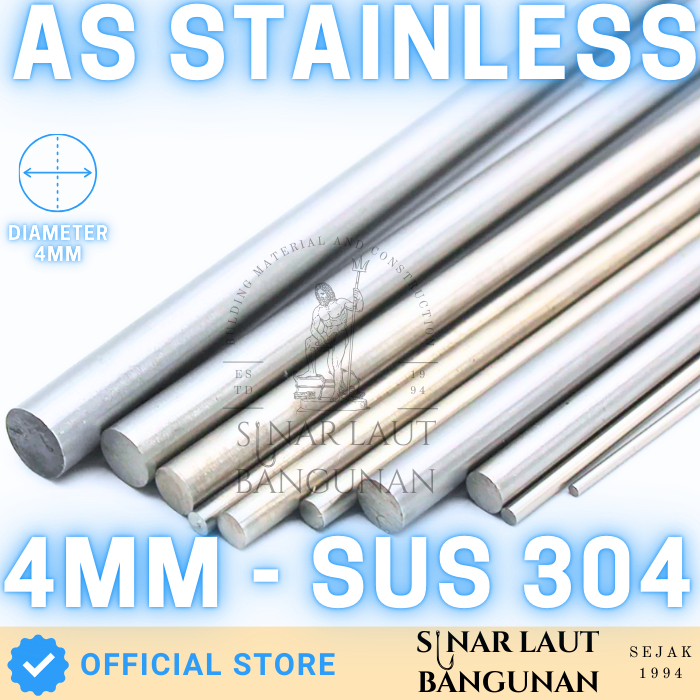 As Stainless SUS 304 Diameter 4MM