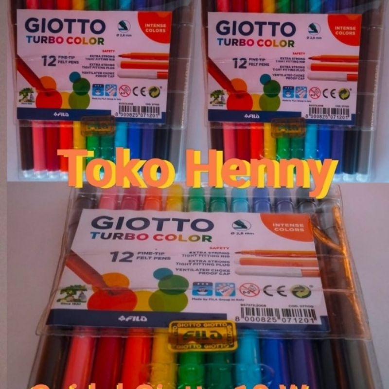 

SPIDOL GIOTTO ... 12 warna ..... 1 pk